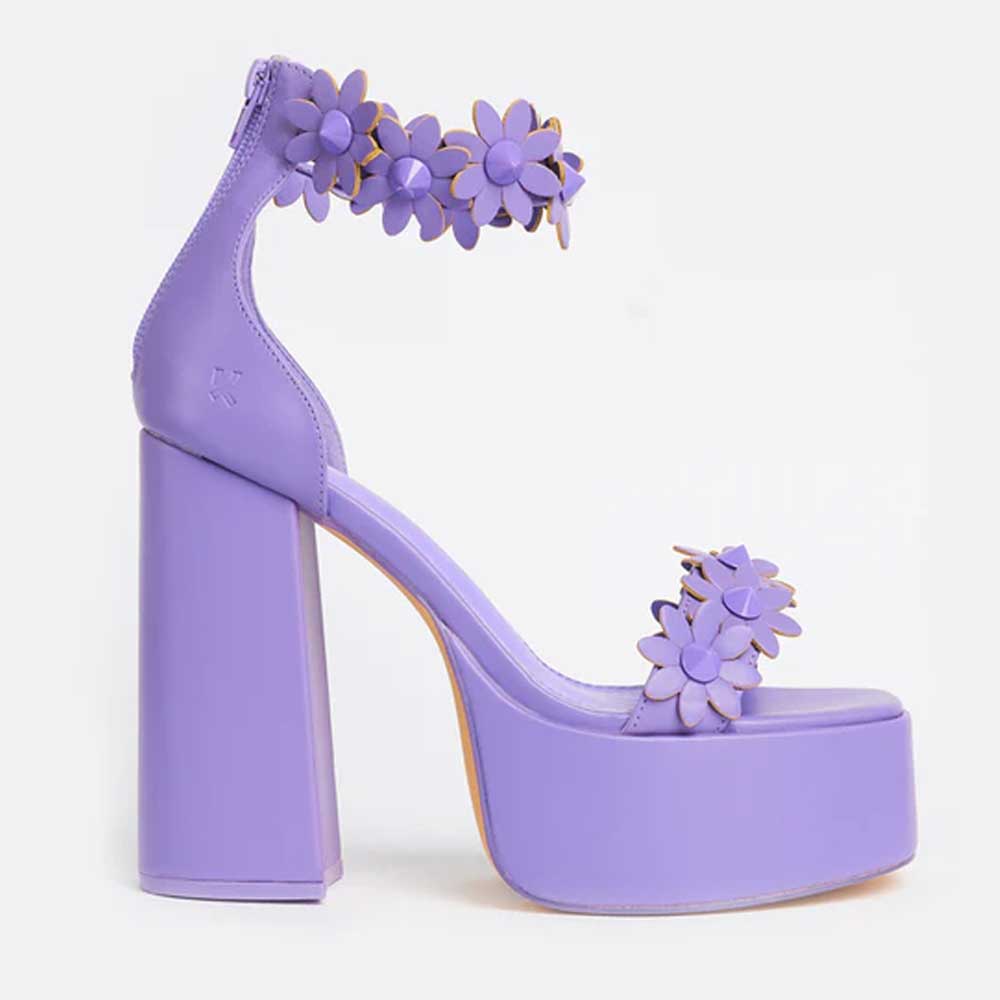 Lavender chunky hot sale heels